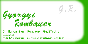 gyorgyi rombauer business card